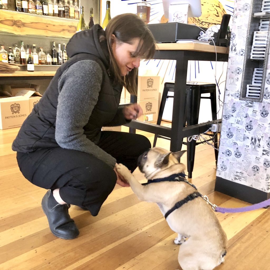 having dog treats on a Pooches & Pinot wine tour