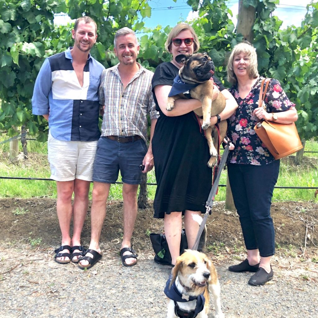 family on dog friendly yarra valley wine tour